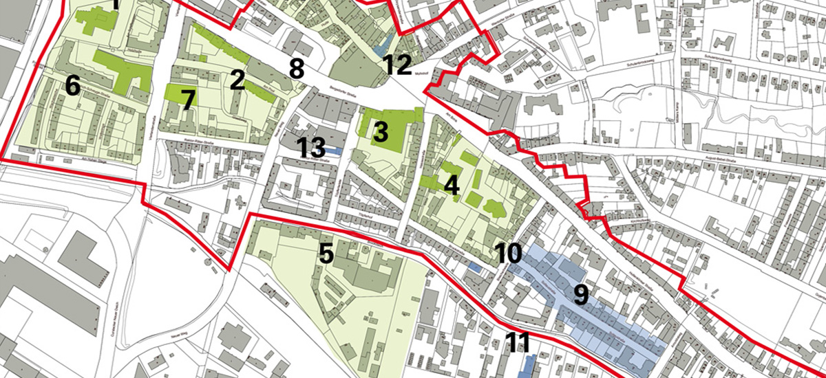 Karte des Projektgebietes für die energetische Stadtsanierung Bergedorf-Süd