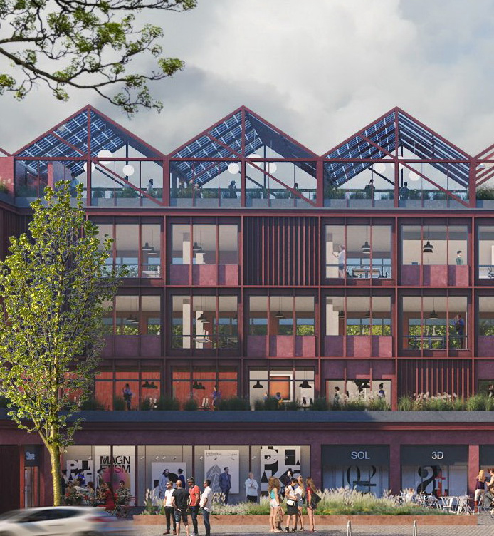 Nachhaltiger New Work Campus in Hamburg-Barmbek
