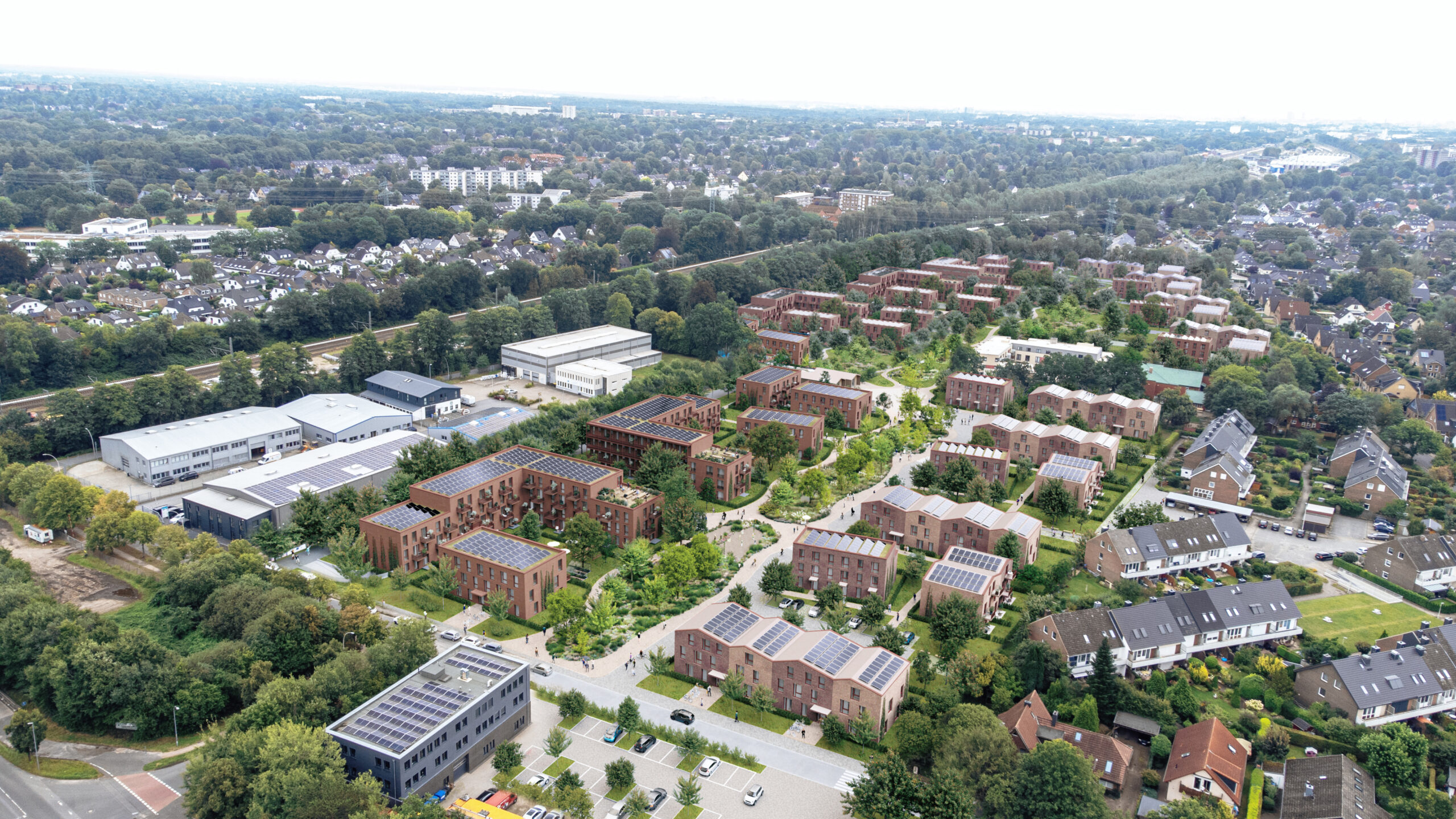 Halstenbek Quartier Grüne Mitte Luftbild